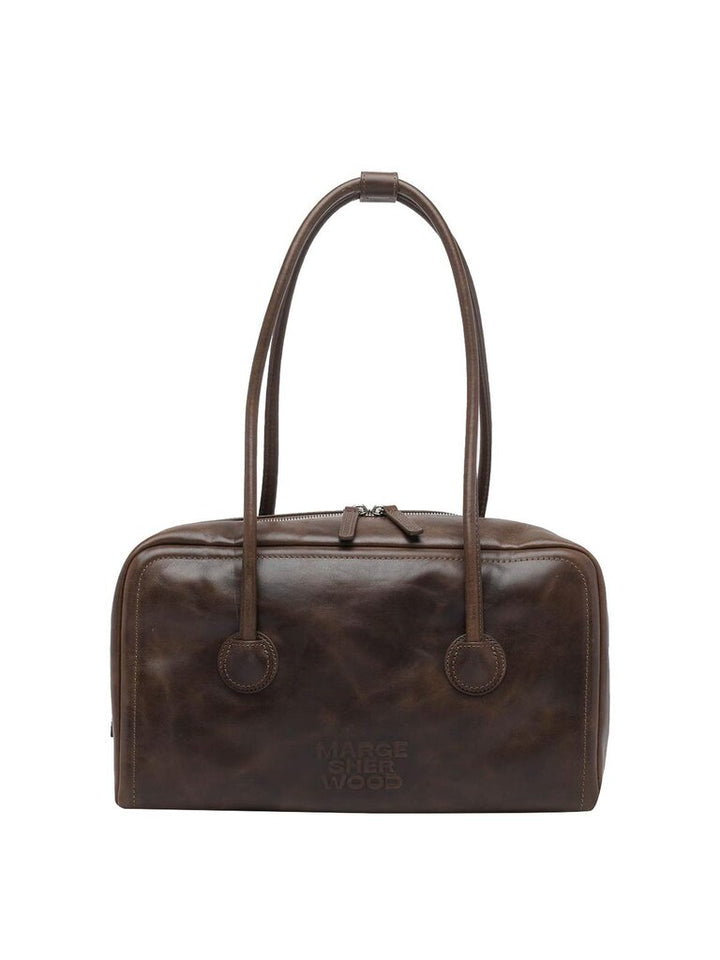 Marge Sherwood Washed Brown Soft Boston Shoulder Bag (Retails for $401)