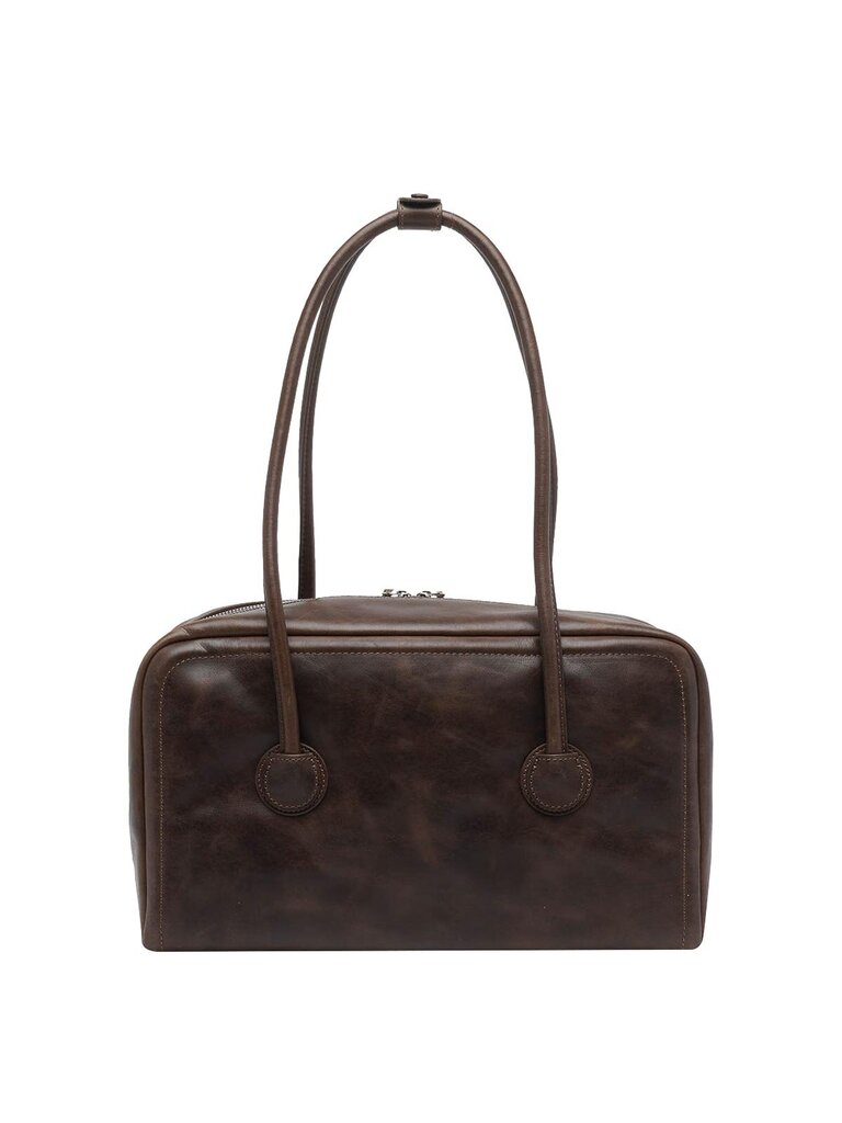 Marge Sherwood Washed Brown Soft Boston Shoulder Bag (Retails for $401)