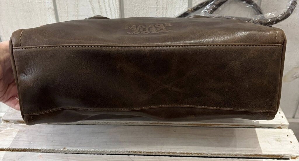 Marge Sherwood Washed Brown Soft Boston Shoulder Bag (Retails for $401)