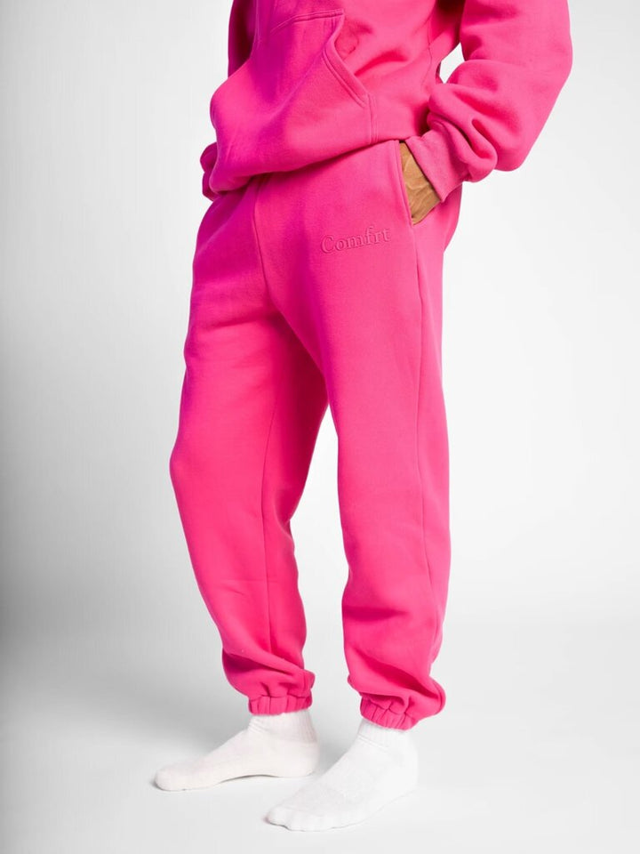 Comfrt Minimalist Sweatpants in Hot Pink - Size Large