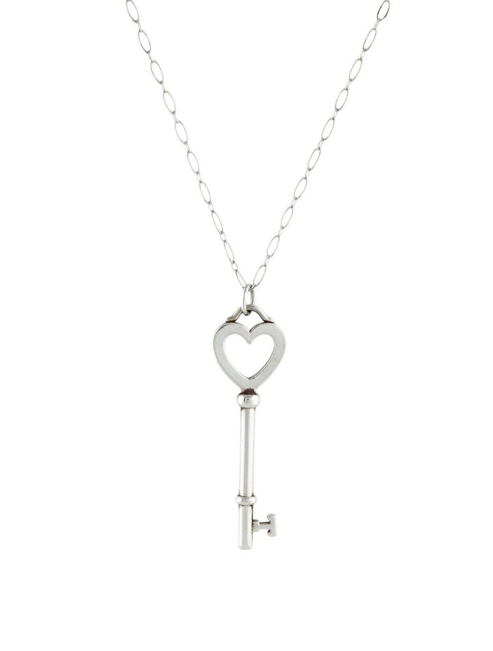 Tiffany & Co. Large Heart Key Pendant Necklace