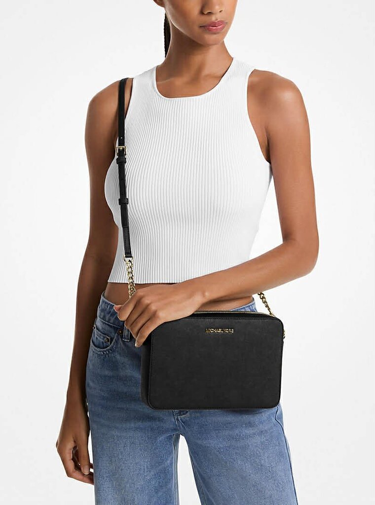 Michael Kors Jet Set Saffiano Leather Crossbody Bag