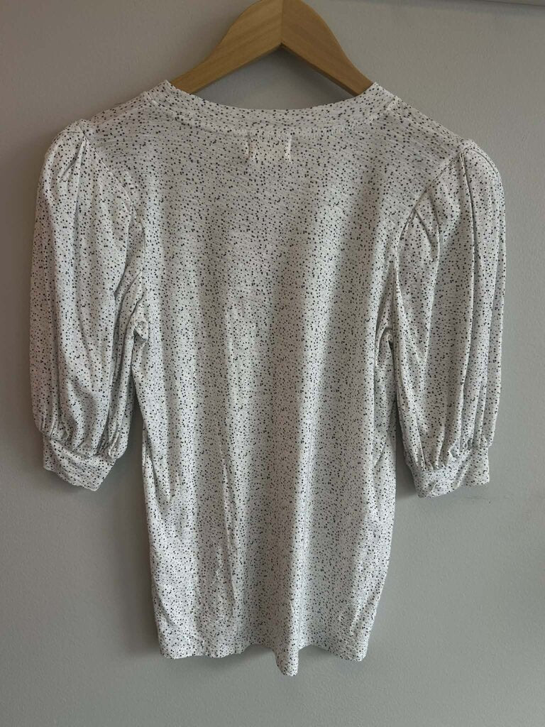 Nation LTD Rimma Dotty Printed Puff Sleeve Top - Size XS