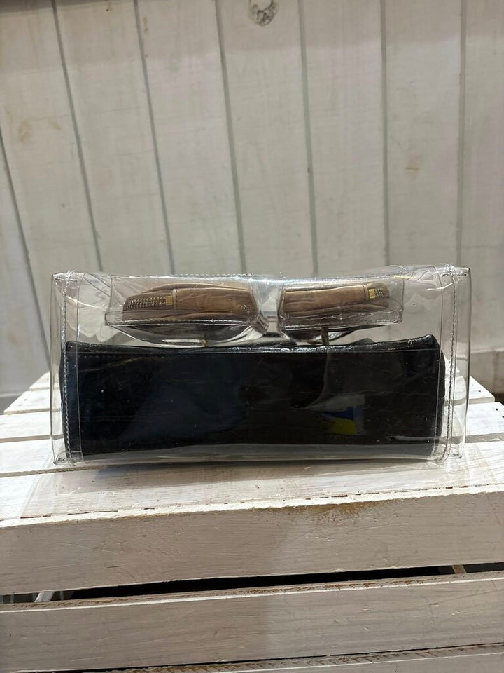 Staud Shirley Transparent Croc Handbag