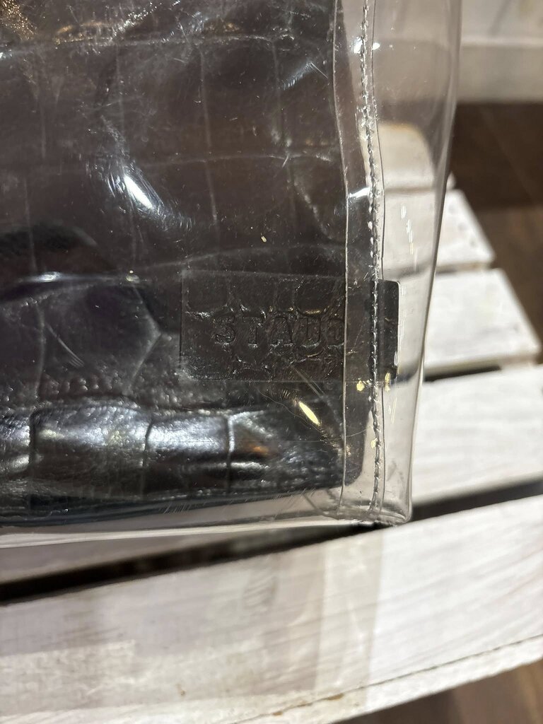 Staud Shirley Transparent Croc Handbag