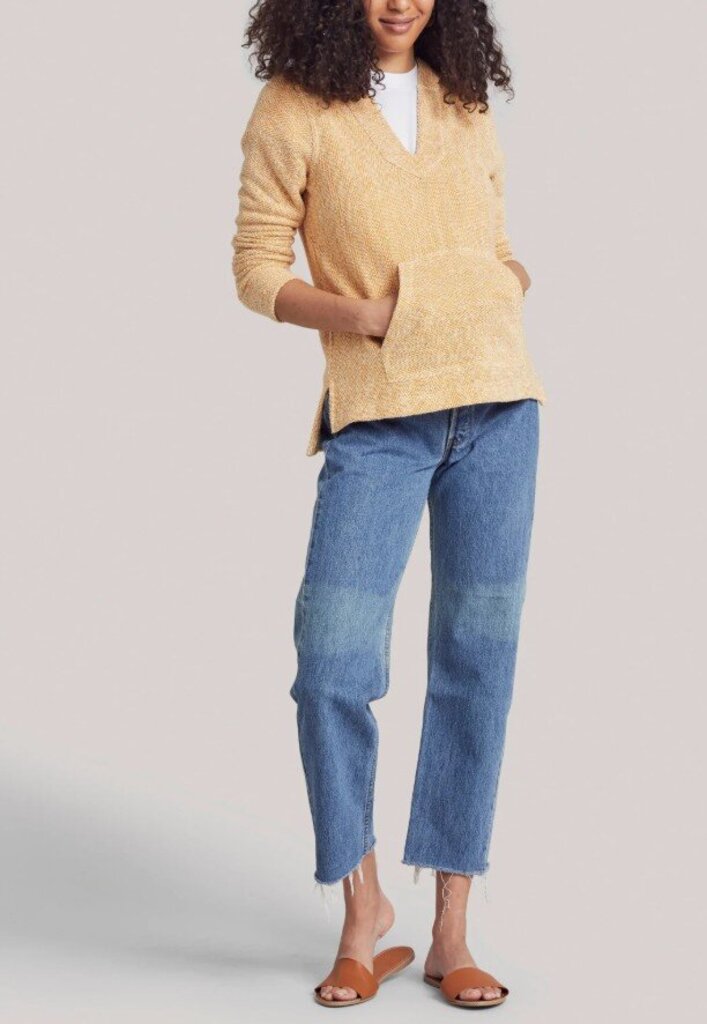 Faherty Whitewater Hoodie in Gold - Size Small