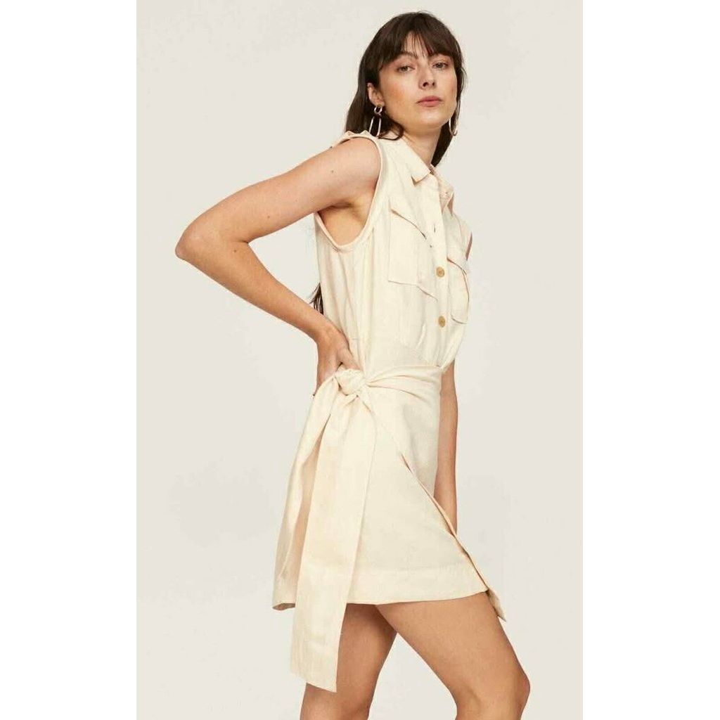Derek Lam 10 Crosby Giselle Mini Tie Front Cargo Dress - Size 12(Retails for $255)