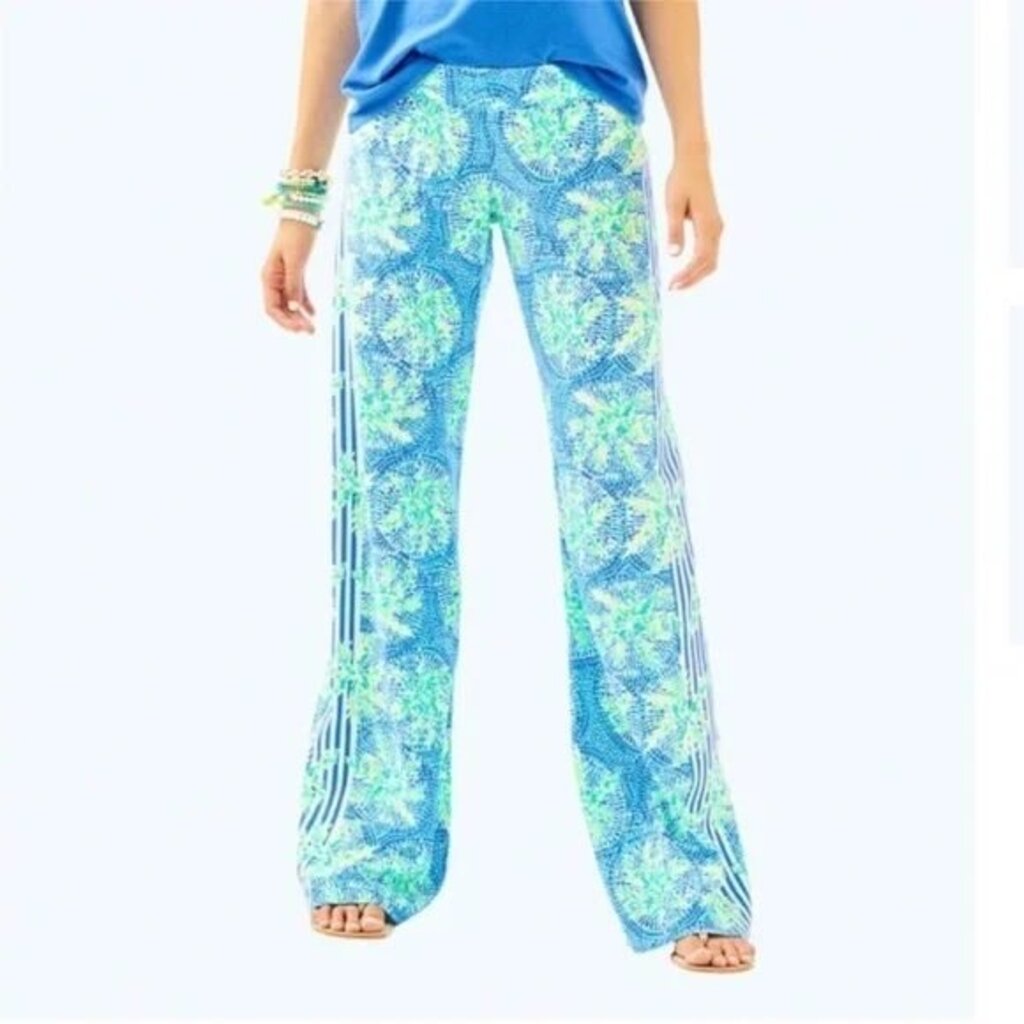 Lilly Pulitzer NWT Bal Harbour Palazzo Pants in Bennet Blue - Size XS