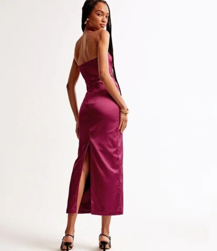 Abercrombie & Fitch NWT Strapless Satin Sculpt Maxi Dress - Size large