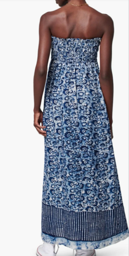 Faherty Batik Print Strapless Maxi Dress - Size XS