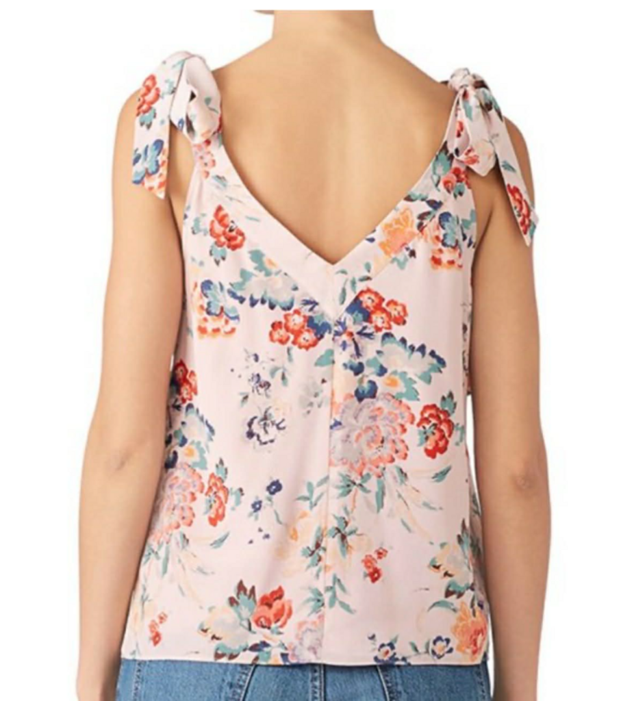 Rebecca Taylor Sleeveless Silk Marlena Shoulder Tie Tank - Size 2