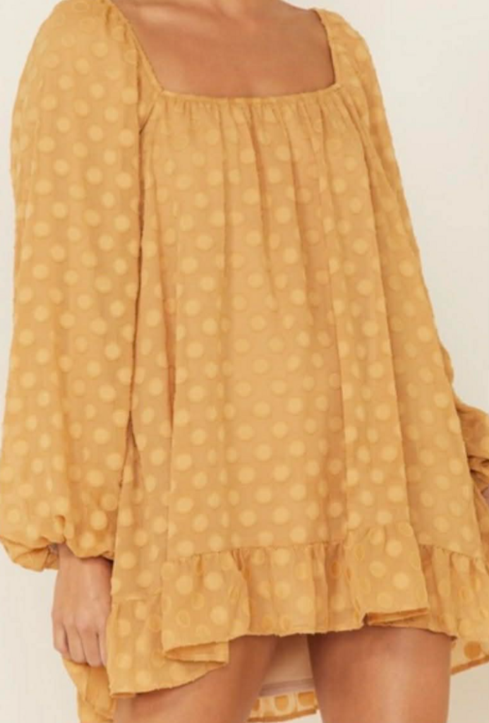 Show Me Your Mumu Briar Mini Dress In Gold Dot - Size XS