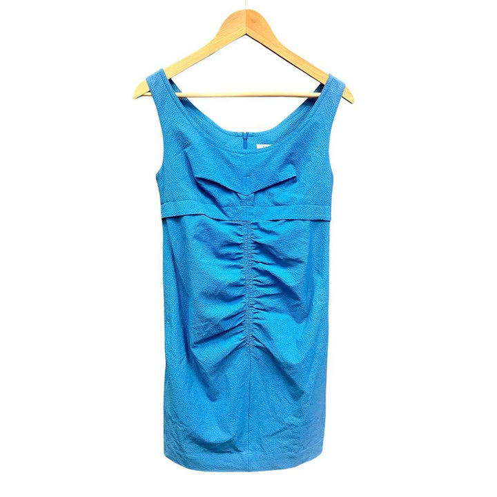 Carven NWT Robe Seersucker Dress In Turquoise - Size 38