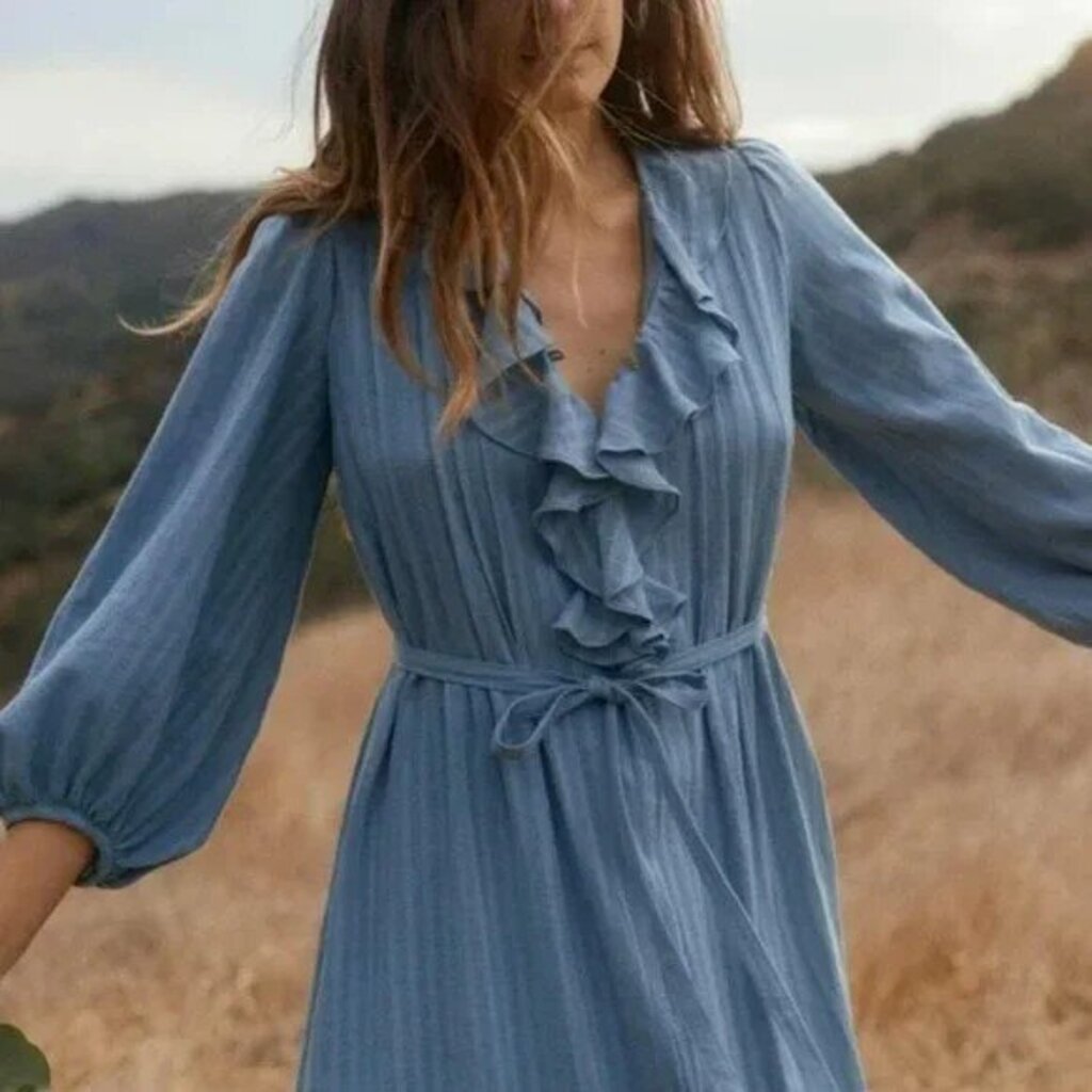 Christy Dawn NWT The Plum Dress in Washed Cerulean - Size XS (Retails for $288)