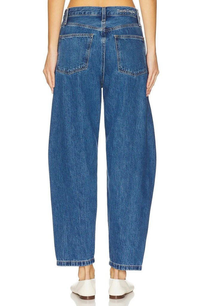 Favorite Daughter The Nikki Mid Rise Barrel Jeans in Los Angeles - Size 27 (Retails for $218)