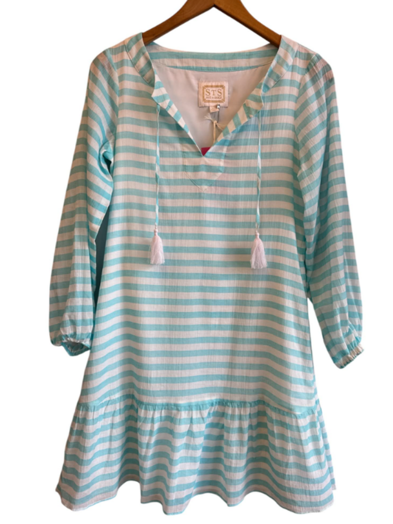 Sail To Sable Tunic Striped Dress - Size XXS