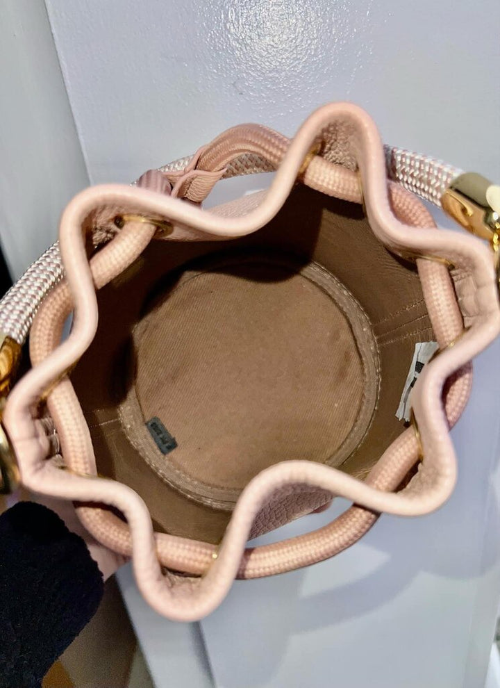 Marc Jacobs The Leather Mini Bucket Bag In Rose Pink