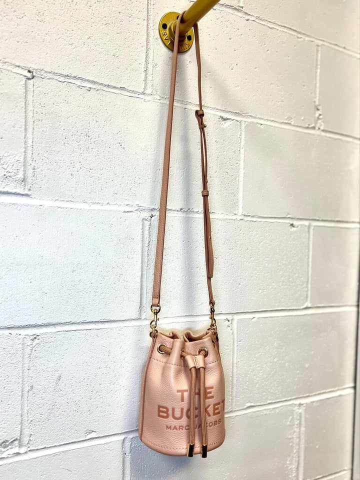 Marc Jacobs The Leather Mini Bucket Bag In Rose Pink