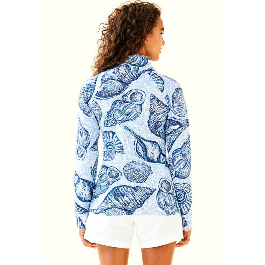 Lilly Pulitzer Captain Popover Pullover in Blue Peri Pop Up Stuffed Shells - Size XS