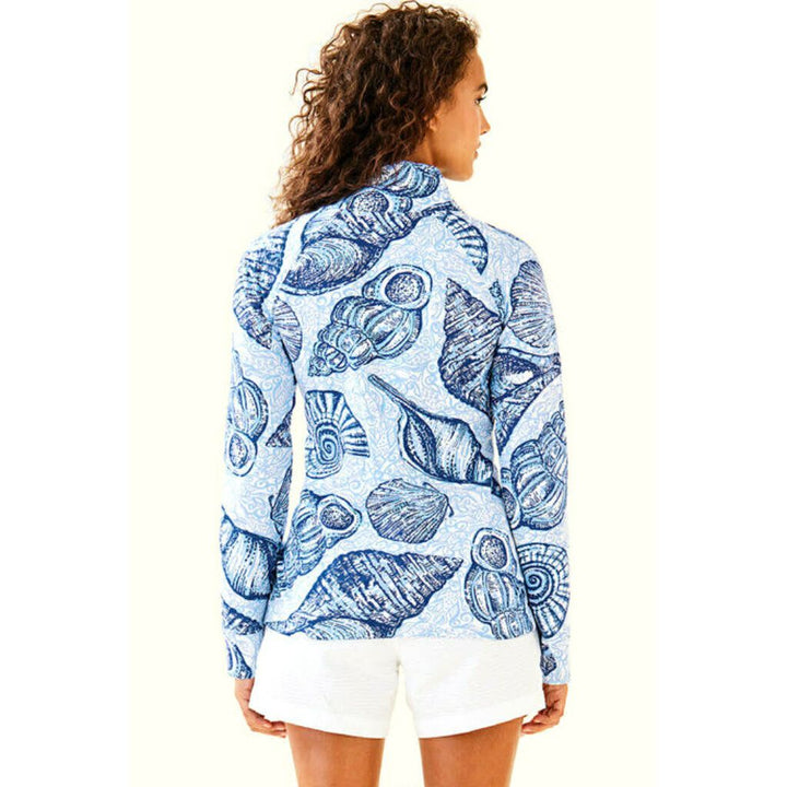 Lilly Pulitzer Captain Popover Pullover in Blue Peri Pop Up Stuffed Shells - Size XS