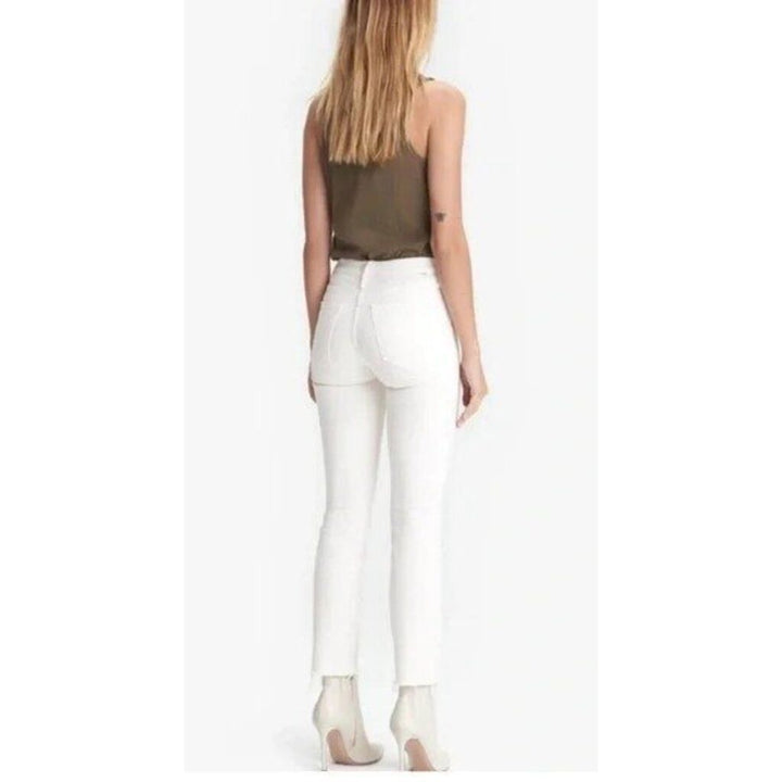 Mother The Rascal Crop Fray in Cream Puffs - Size 28