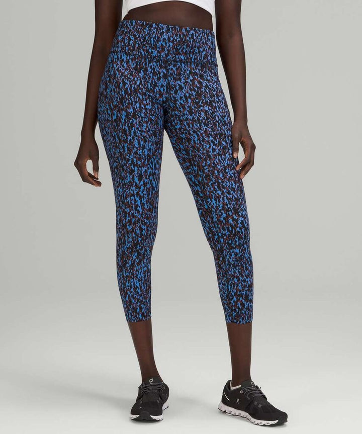 Lululemon Swift Speed High-Rise Crop 21" in Leopard Camo Blue Nile Multi - Size 4(Retails for $128)