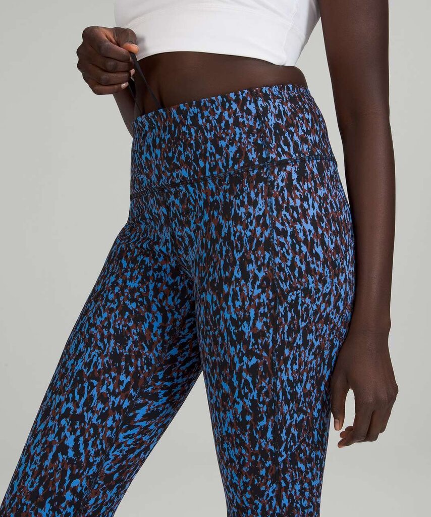 Lululemon Swift Speed High-Rise Crop 21" in Leopard Camo Blue Nile Multi - Size 4(Retails for $128)