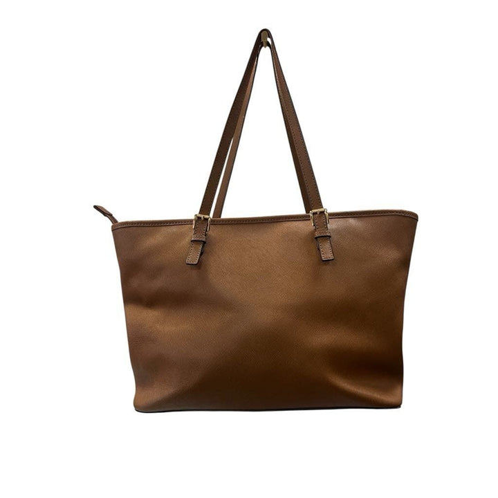 Michael Kors Jet Set Leather Brown Tote Bag