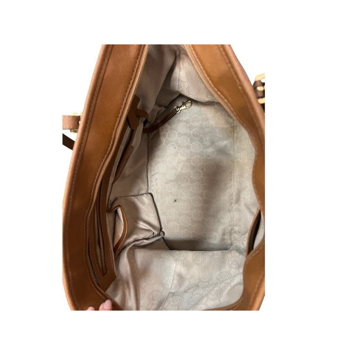 Michael Kors Jet Set Leather Brown Tote Bag