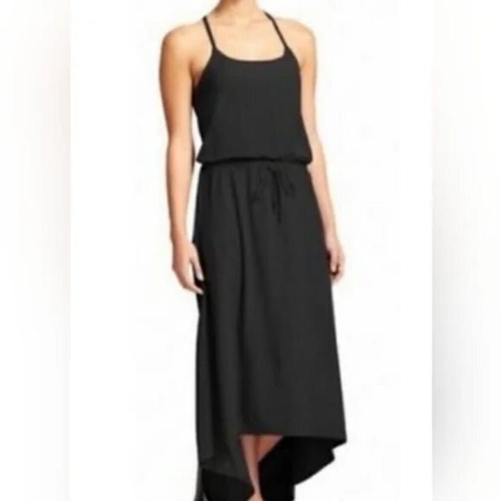 Athleta Malti Patio High Low Maxi Dress In Black - Size XS