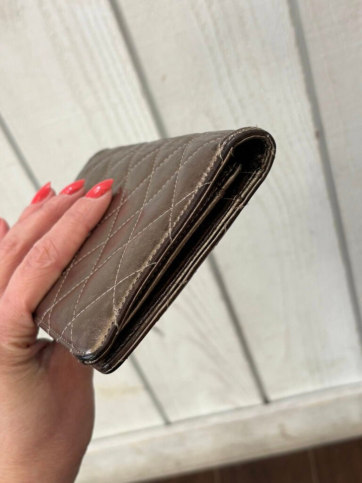 Chanel Quilted Metallic 2.55 Bifold Long Wallet