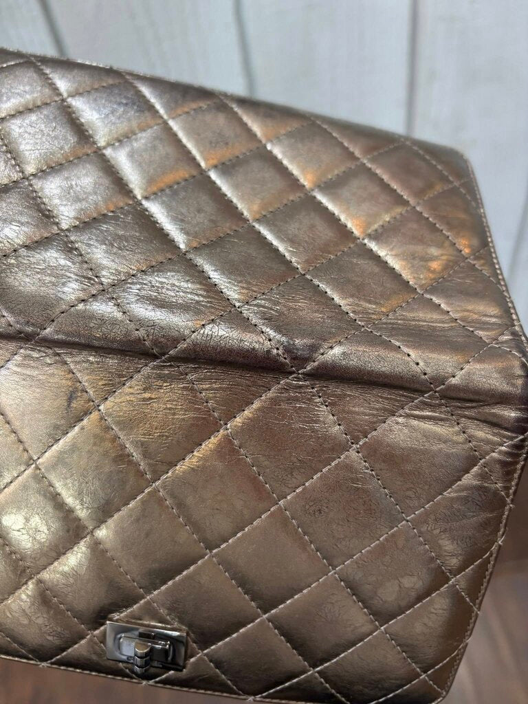 Chanel Quilted Metallic 2.55 Bifold Long Wallet