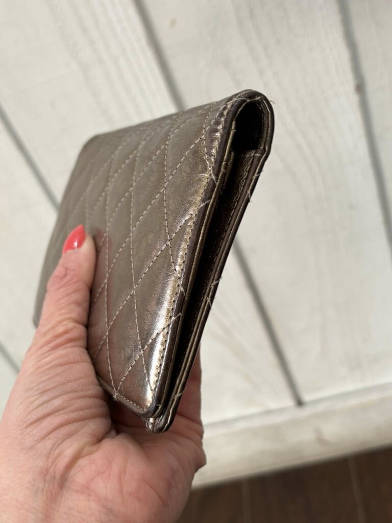 Chanel Quilted Metallic 2.55 Bifold Long Wallet