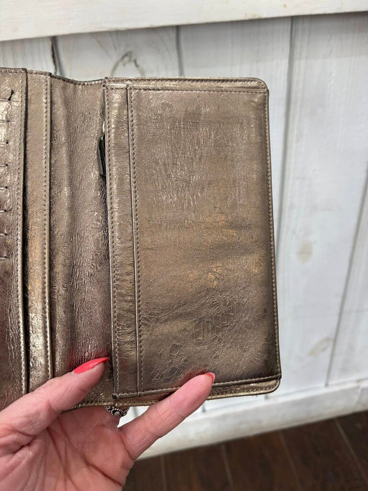 Chanel Quilted Metallic 2.55 Bifold Long Wallet