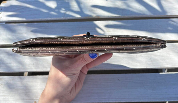 Chanel Quilted Metallic 2.55 Bifold Long Wallet