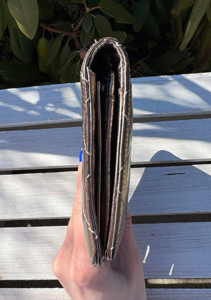 Chanel Quilted Metallic 2.55 Bifold Long Wallet