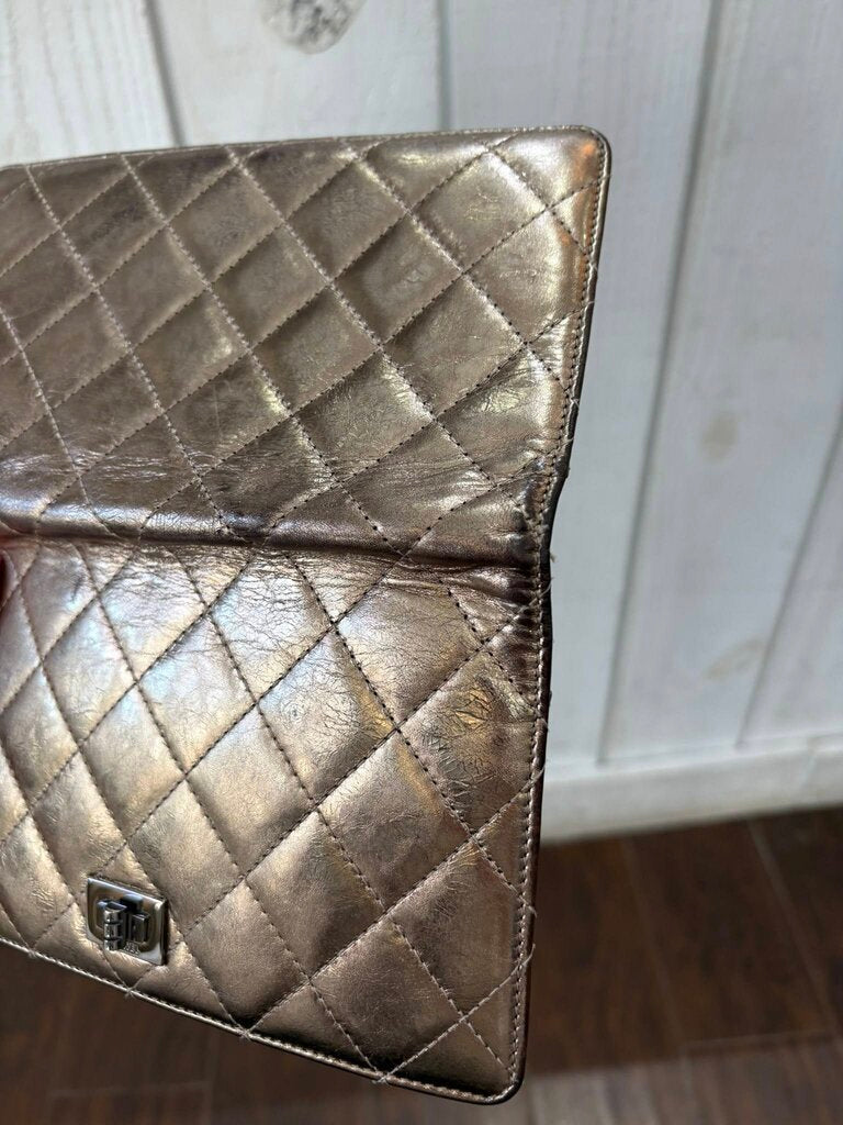Chanel Quilted Metallic 2.55 Bifold Long Wallet