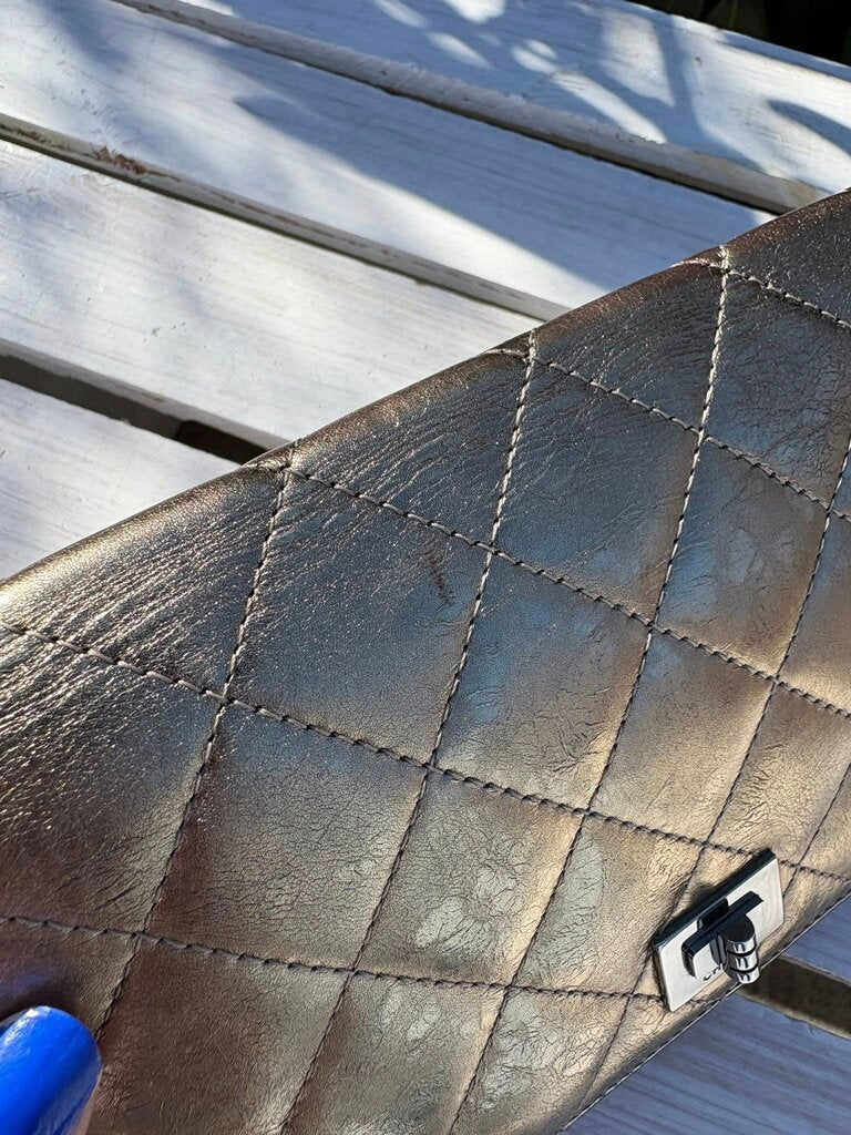 Chanel Quilted Metallic 2.55 Bifold Long Wallet