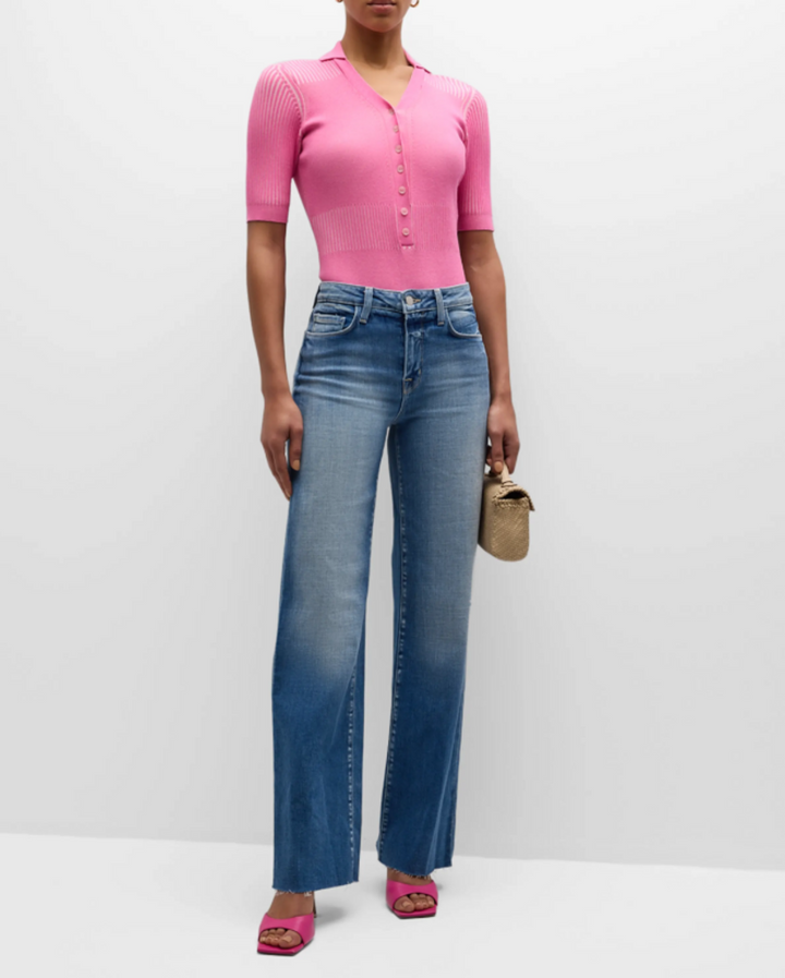 L'Agence Scottie High Rise Wide-Leg Jeans In Hayward (Retails for $275) - Size 24