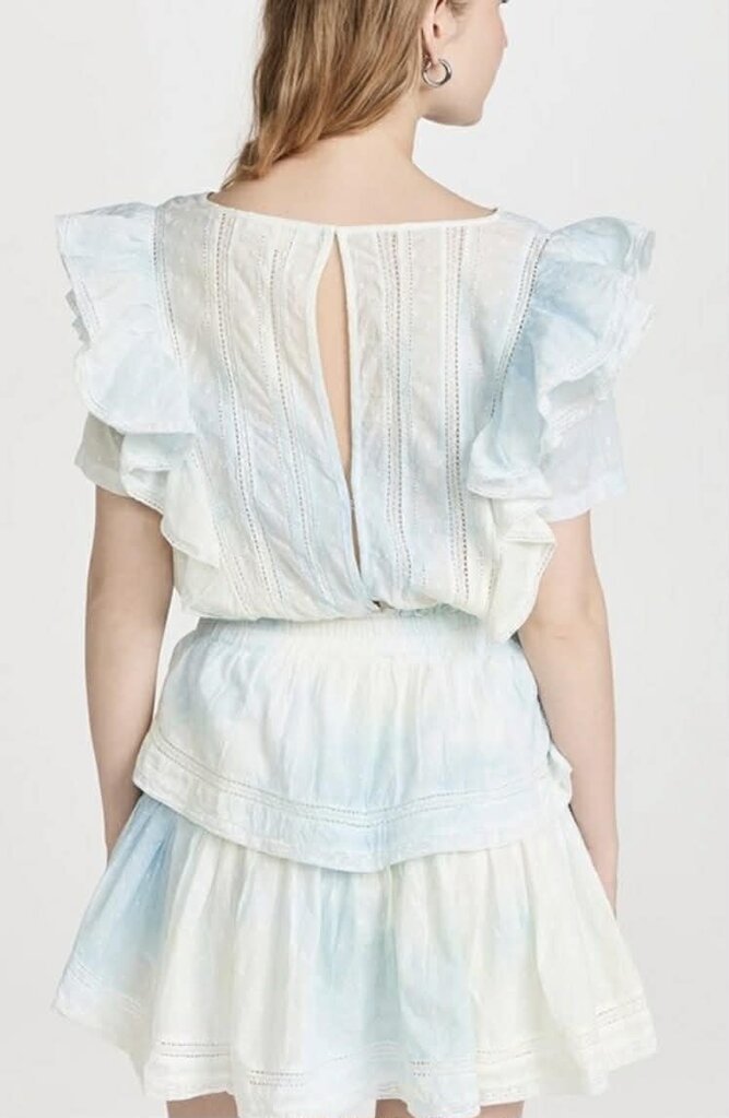 Love Shack Fancy Natasha Ruffle Tier Mini Dress - Size Medium