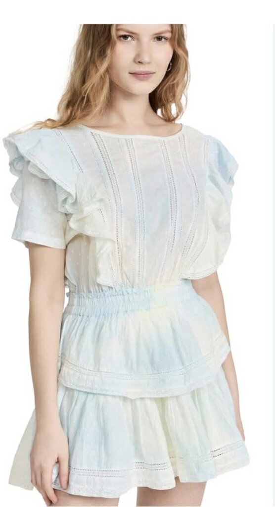 Love Shack Fancy Natasha Ruffle Tier Mini Dress - Size Medium