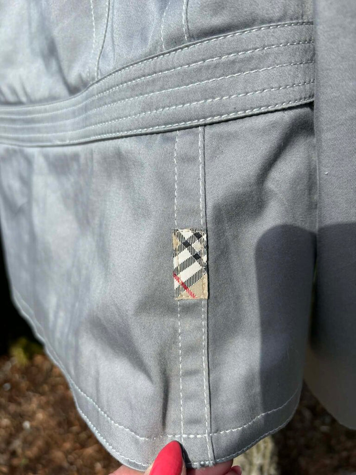 Burberry Fit & Flare Contrast Stitching Blazer - Size 6