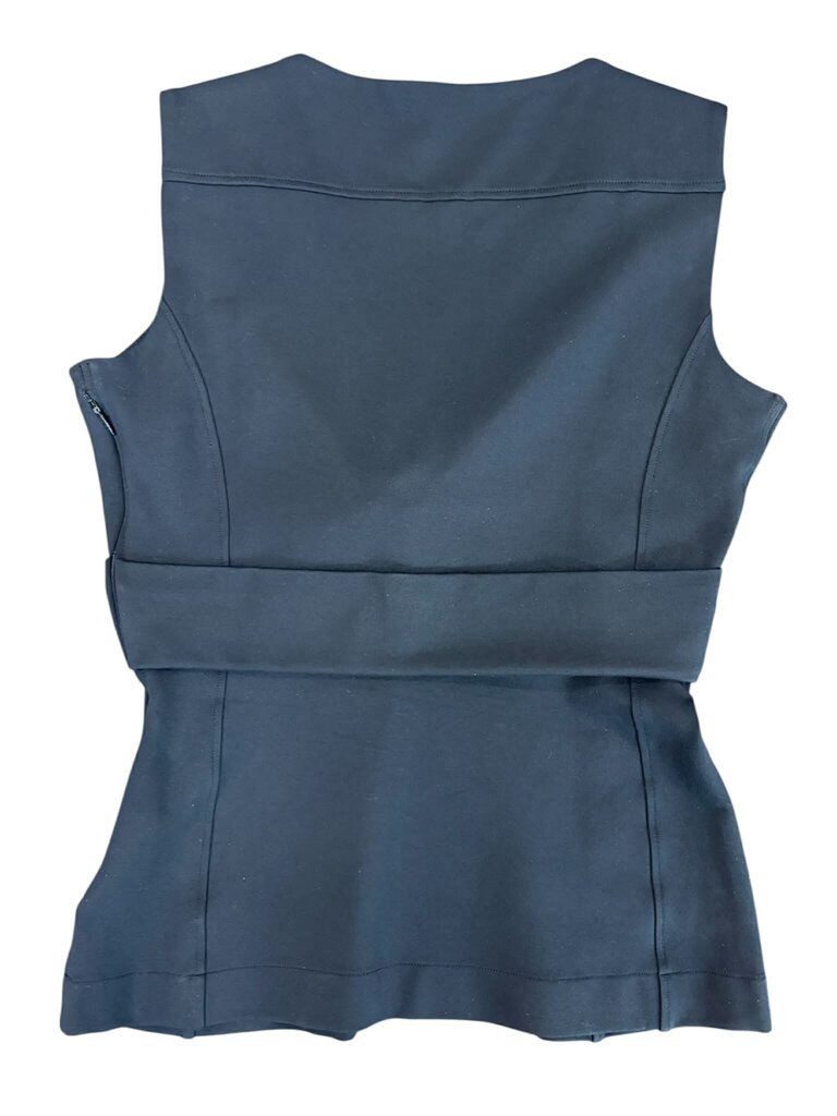 Gucci Tortoise Emblem V Neck Sleeveless Blouse - Size Large