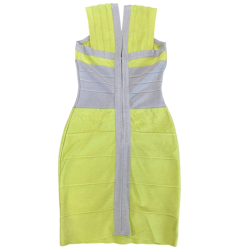 Herve Leger Color block Bandage Dress - Size Medium