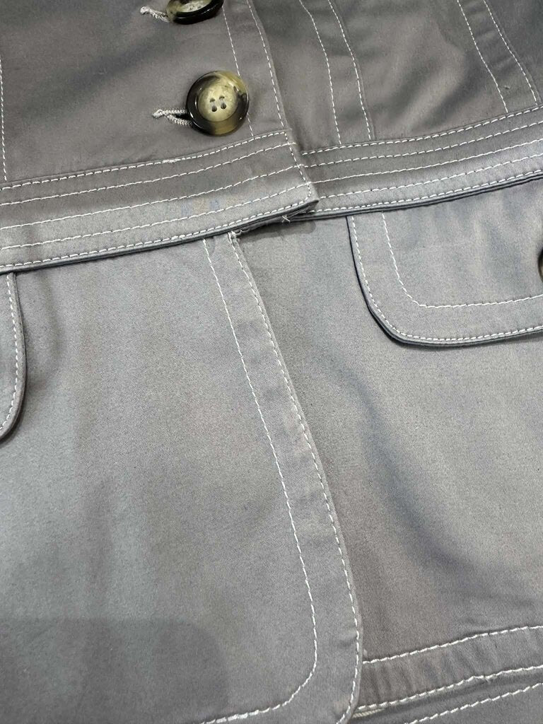 Burberry Fit & Flare Contrast Stitching Blazer - Size 6