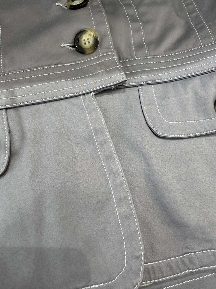 Burberry Fit & Flare Contrast Stitching Blazer - Size 6