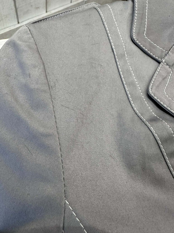 Burberry Fit & Flare Contrast Stitching Blazer - Size 6