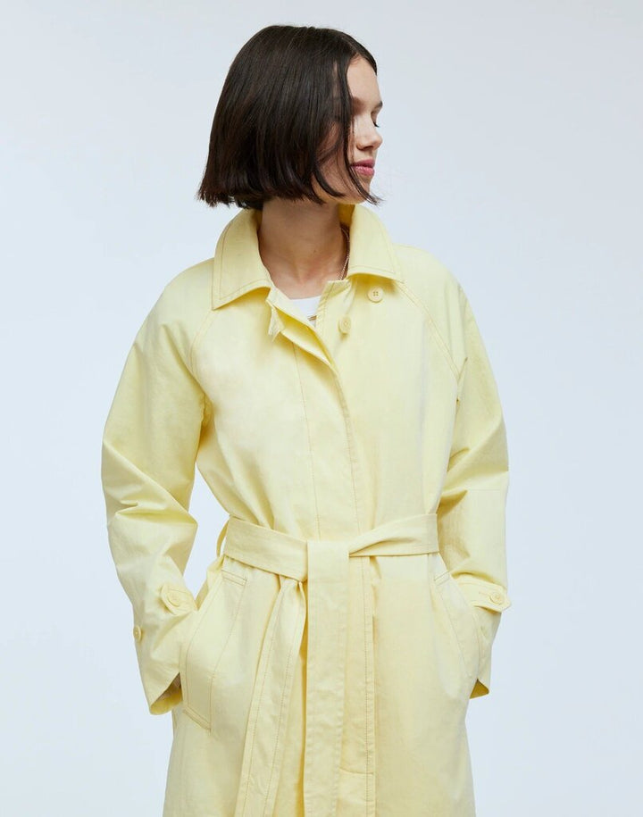 Madewell NWT Belted Trench Coat in Candlelight - Size Medium (Retails for $218)