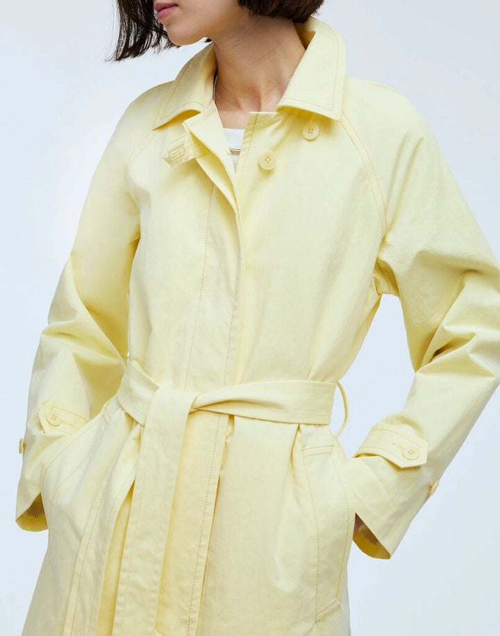 Madewell NWT Belted Trench Coat in Candlelight - Size Medium (Retails for $218)