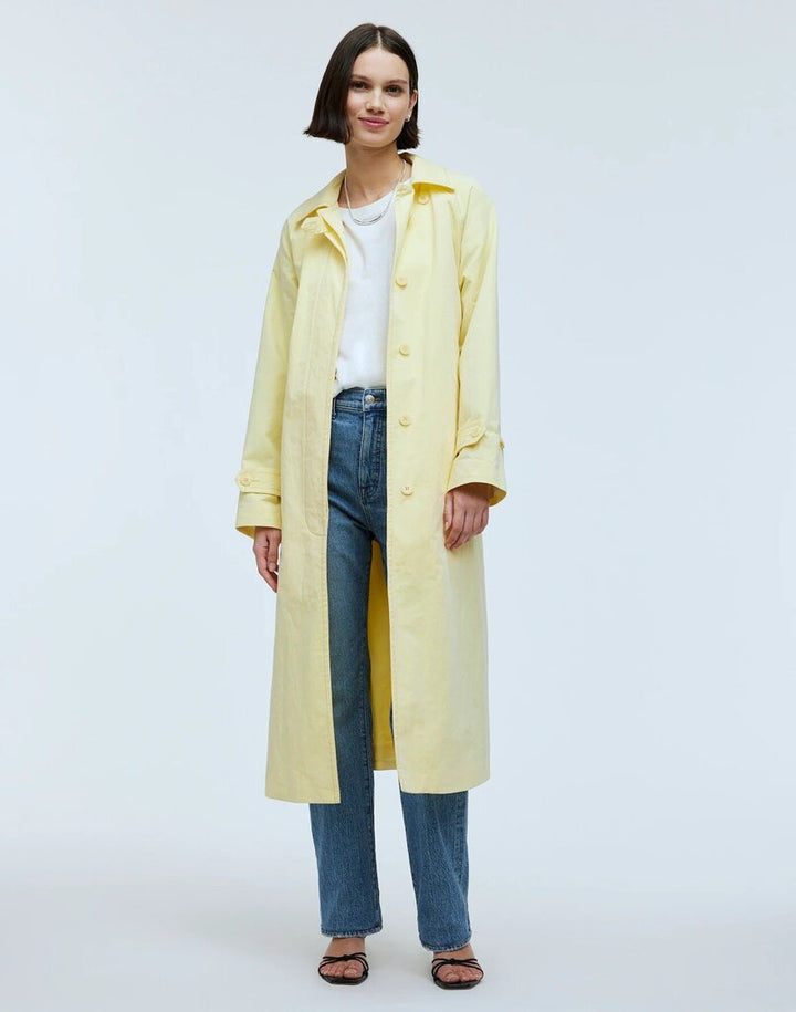 Madewell NWT Belted Trench Coat in Candlelight - Size Medium (Retails for $218)